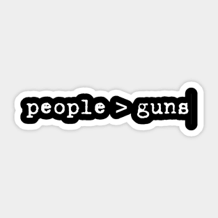 people > guns Sticker